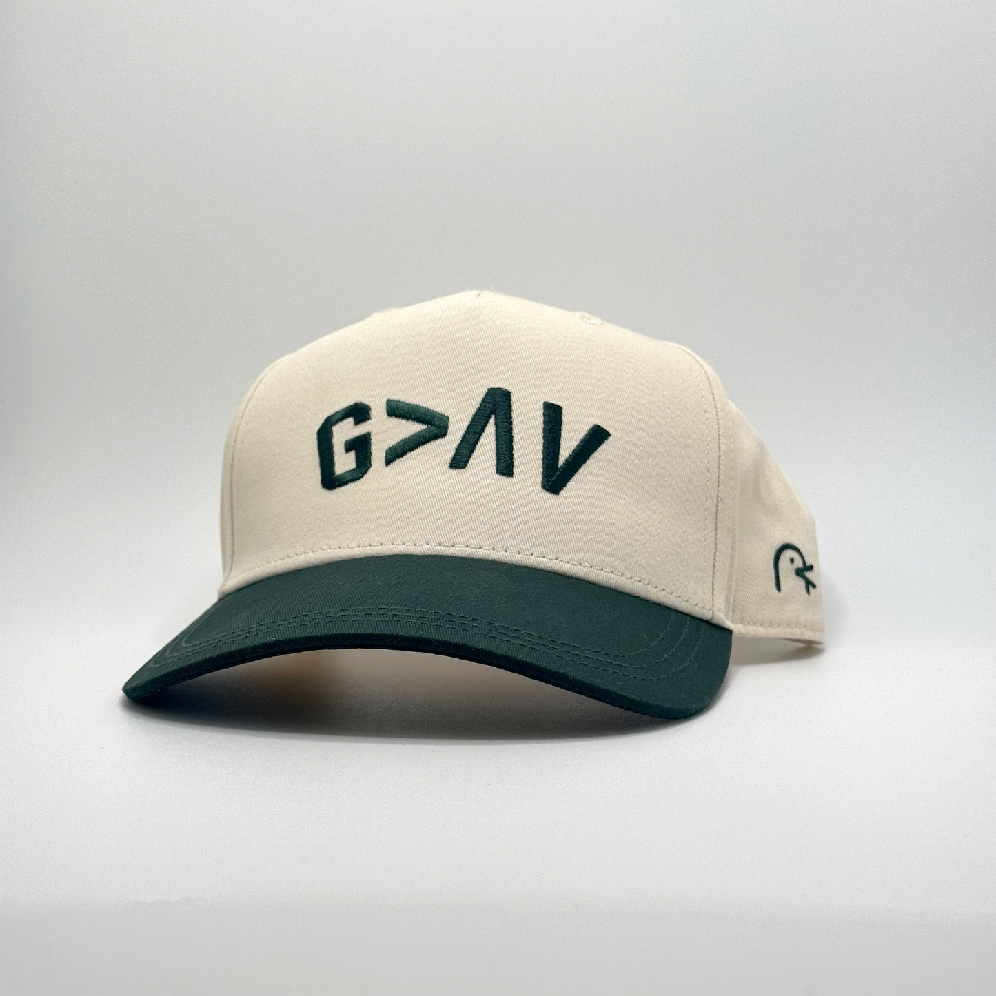 God is Greater Than the Highs and Lows, Green & Tan Trucker Hat
