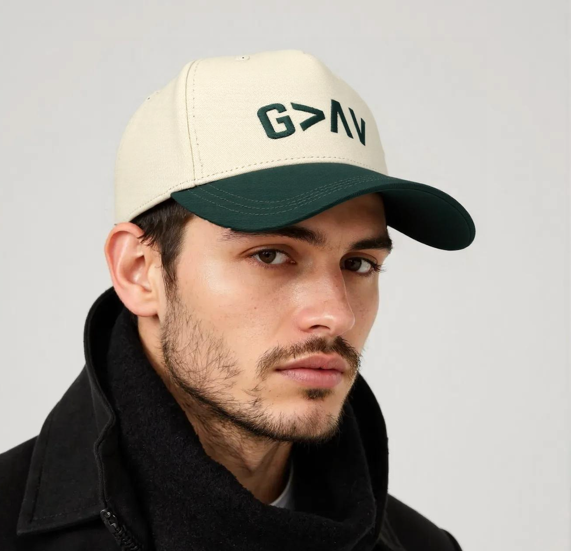 God is Greater Than the Highs and Lows, Green & Tan Trucker Hat