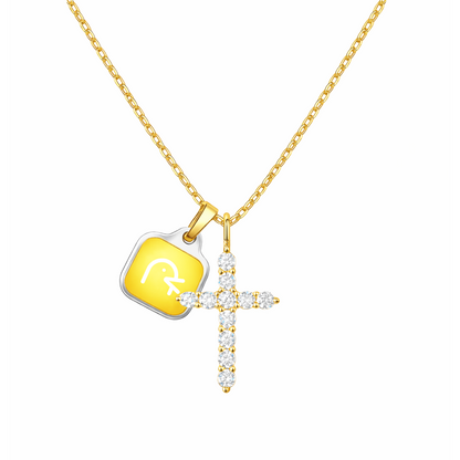 Womens Cross Necklace with Pendant