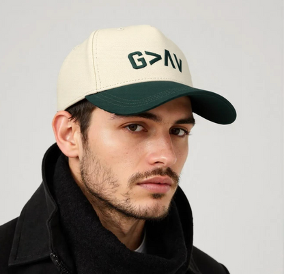 God is Greater Than the Highs and Lows, Green & Tan Trucker Hat