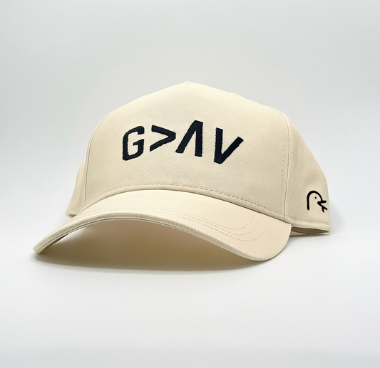 God is Greater Than the Highs and Lows, Beige Trucker Hat