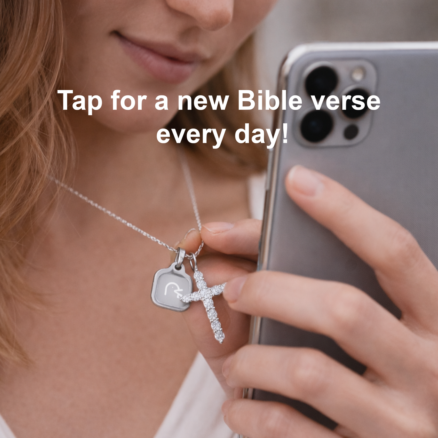 Womens Cross Necklace with Pendant