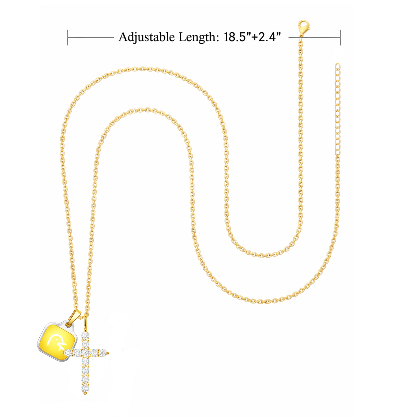 Womens Cross Necklace with Pendant